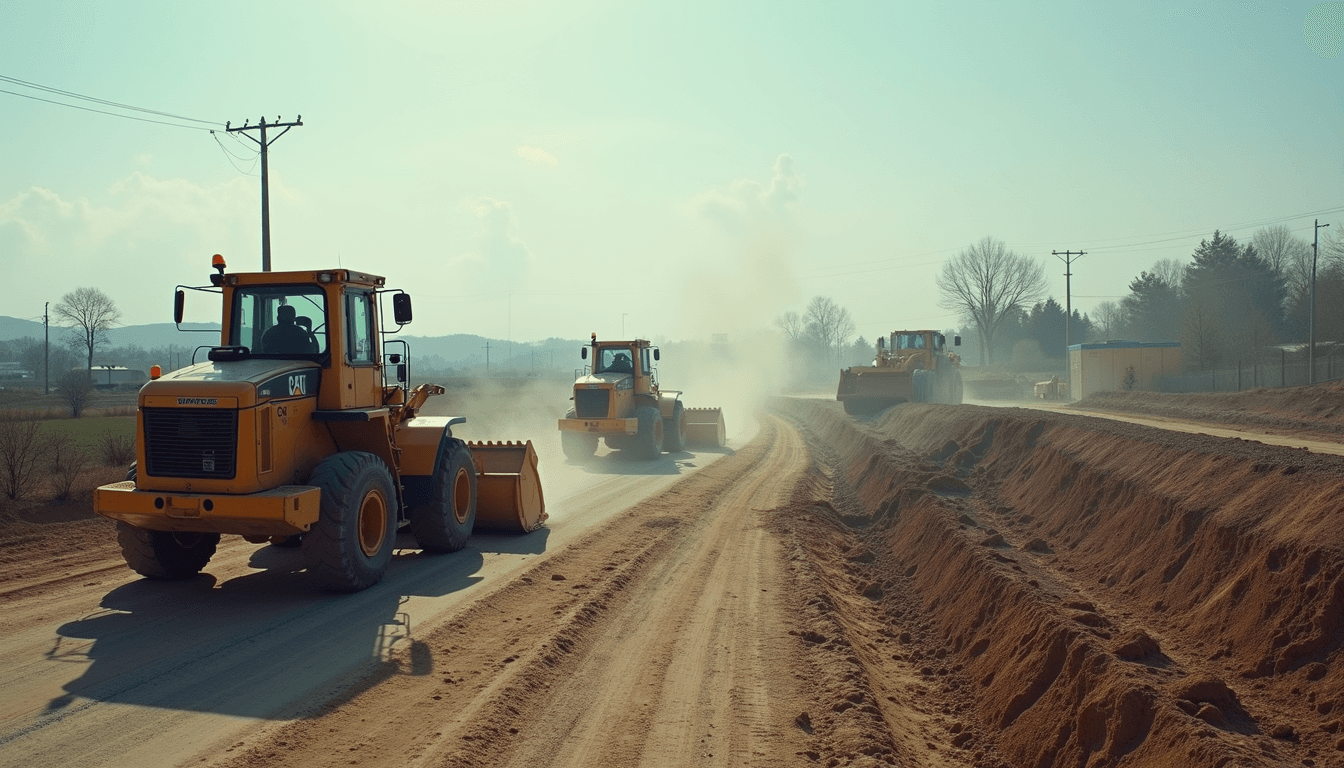 Kilt Contracting heavy equipment on job site